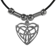 Celtic Heart Adjustable Cord Necklace